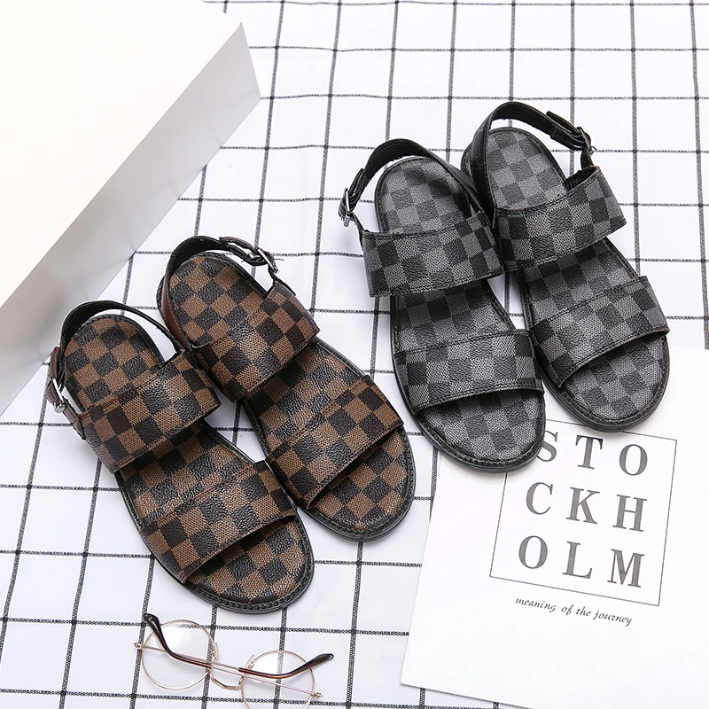 

Brand Classic Men's Sandals Summer Leather Sandals Men's Outdoor Leisure Lightweight Student Sandals Fashion Sports Shoes Size