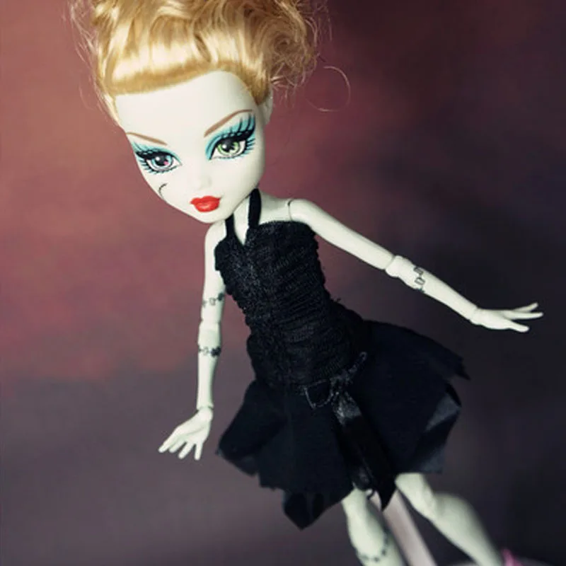 

Black Fashion Doll Dresses For Monster High Dolls Accessories Clothes for Bratz Dolls Outfits For Baby 1/6 Dolls DIY Toys