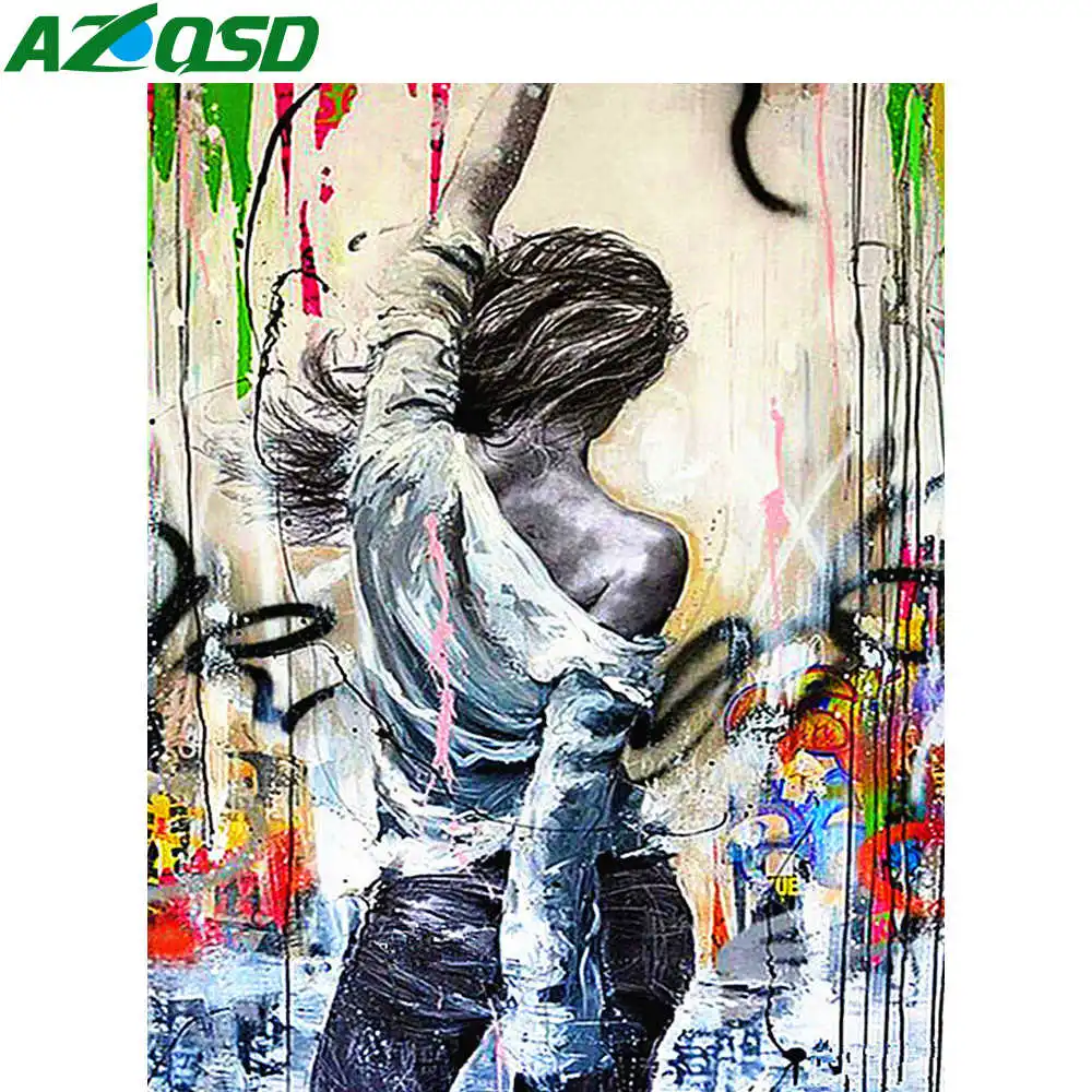 

AZQSD DIY Краски по номерам портрет рисунок на холсте уникальный подарок для взрослых картины по номерам девушка Хо Декор для дома