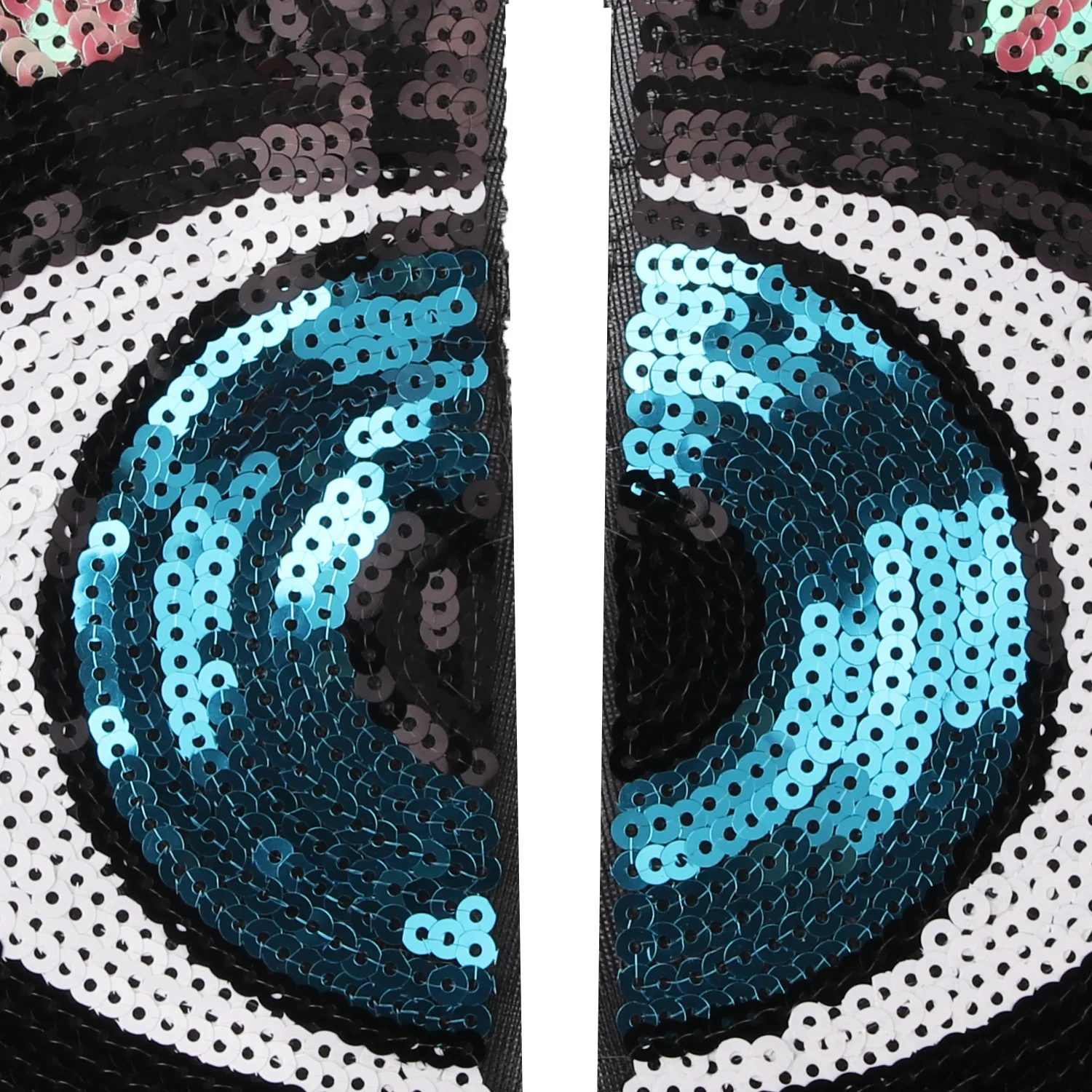 Вышитые блестки GUGUTREE патчи с большими глазами нашивки сердечками искусственные