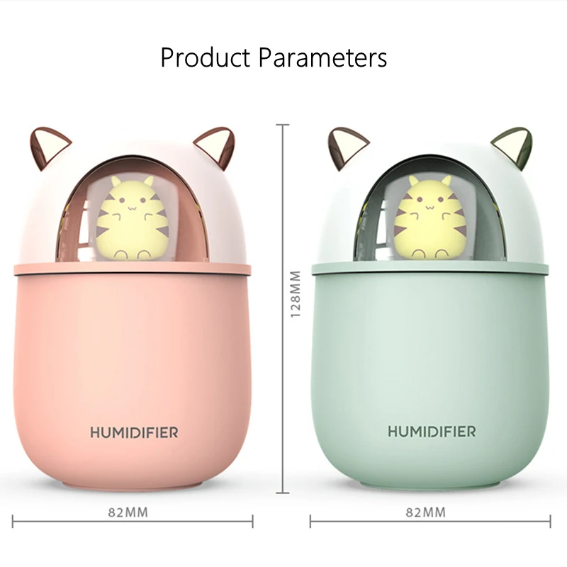 USB увлажнитель 300 мл милый питомец Ультразвуковой Холодный Туман Арома воздушный