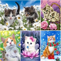 diy cat diamond painting for kids full square resin diamont embroidery cross stitch mosaic home decor wall art christmas gift