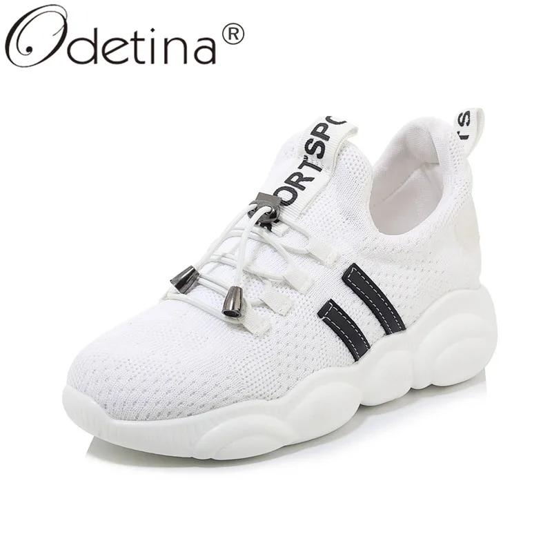 Odetina/женские кроссовки на плоской платформе для удобной ходьбы повседневная