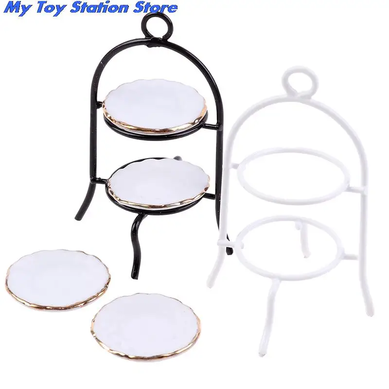 

3 шт./компл. 1/12 кукольный домик миниатюрная мебель белый торт подставка блюдо кухонная посуда декор комнаты