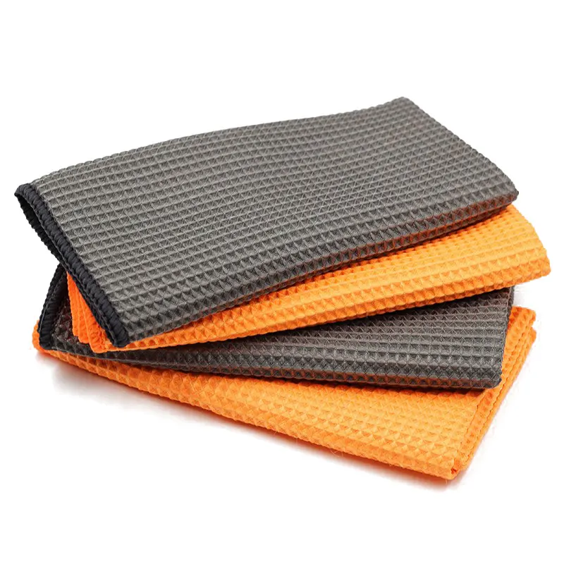 

2PC Car Glass Cleaning Towel Glass Cleaning Water Drying Microfiber Window Clean Wipe Auto Detailing Waffle Weave