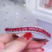 kjjeaxcmy boutique jewelry 925 sterling silver inlaid natural ruby female bracelet support detection popular luxurious