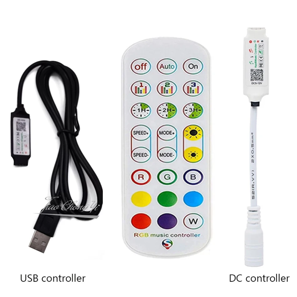 

24Keys IR Remote Bluetooth-compatible LED RGB Strip Controller Music RGB LED Controller for 5050 2835 RGB LED Strip Light