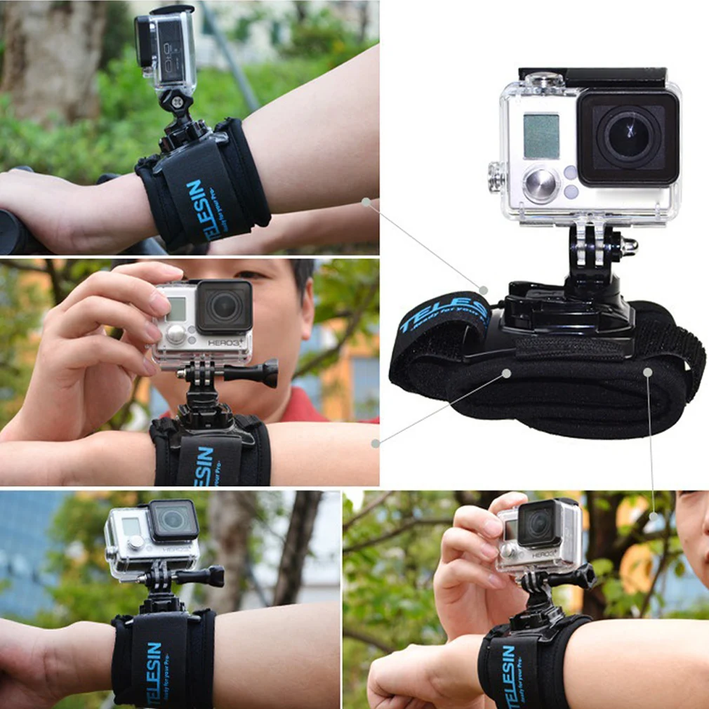 Ремешок на 360 ° с креплением для экшн камеры GoPro Hero 6 5 4 3 + горного велоспорта