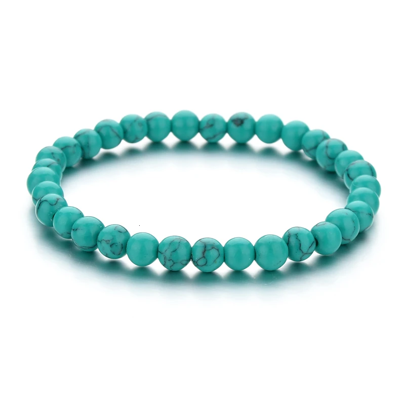Новые Boho красочные бусы из бирюзы браслет для женщин натуральный камень браслет Шарм этнические ювелирные изделия регулируемый медный браслет - Окраска металла: B0260A