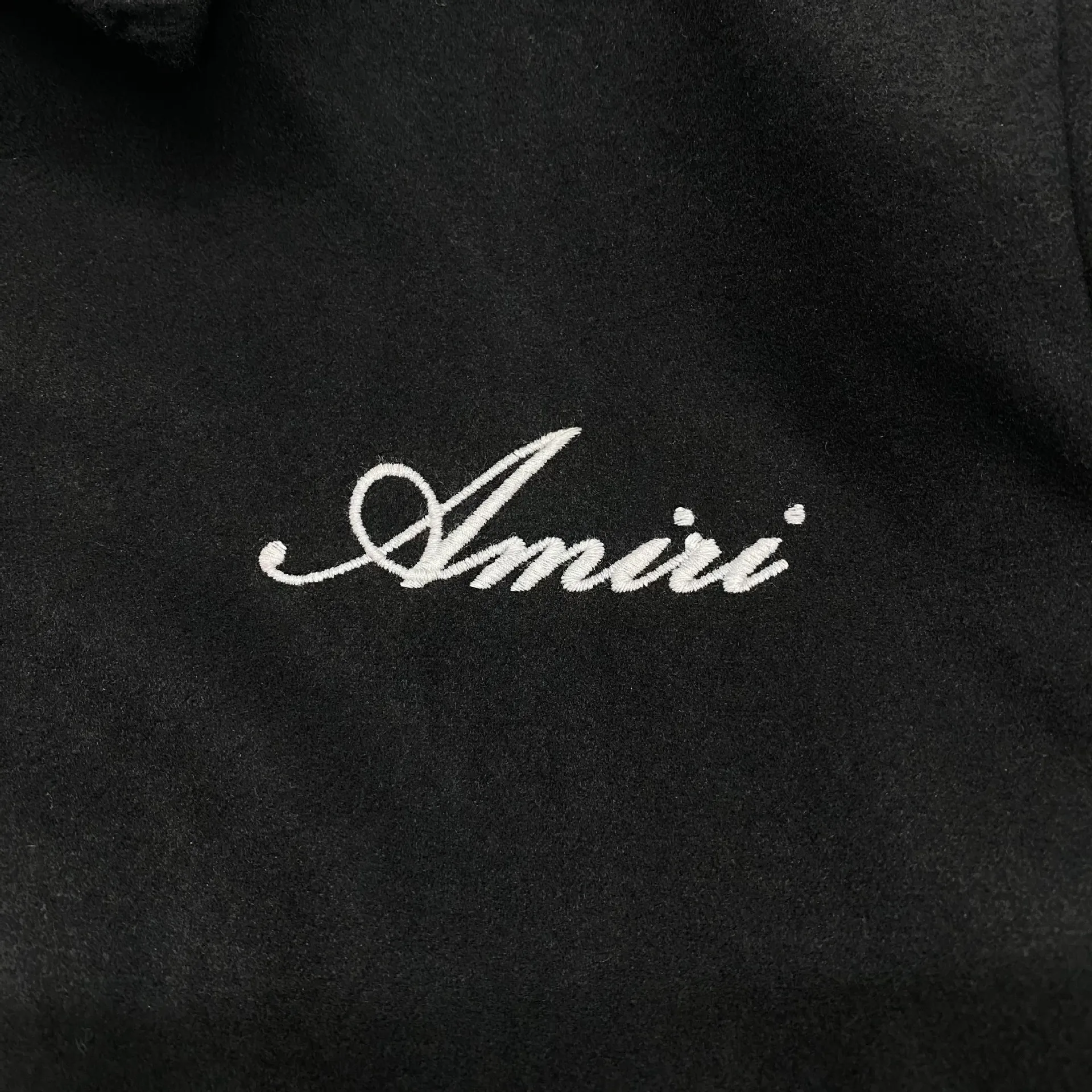 

American High Street Brand Amiri Men's Coat Bone Logo Embroidered Woolen Baseball Jackets Men's Clothing
