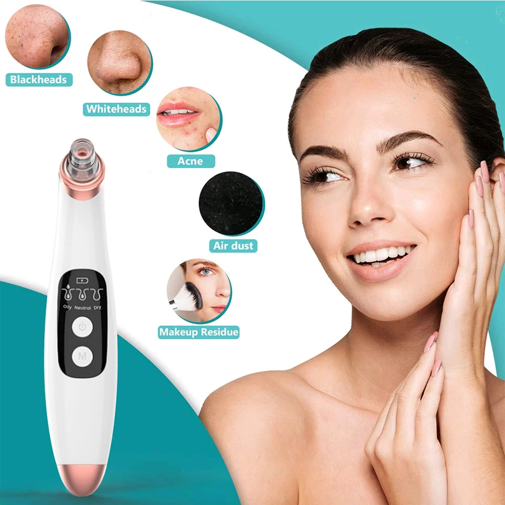 

Electronic LCD Blackhead Remover Face Deep Nose Cleaner T Zone Pore Acne Pimple Remover Beauty Vacuum Suction Acne Pore Cleaner