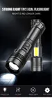 XHP70 + COB портативная бликовая вспышка телескопический зум USB зарядка уличный IPX4 водонепроницаемый сильный свет аварийное освещение