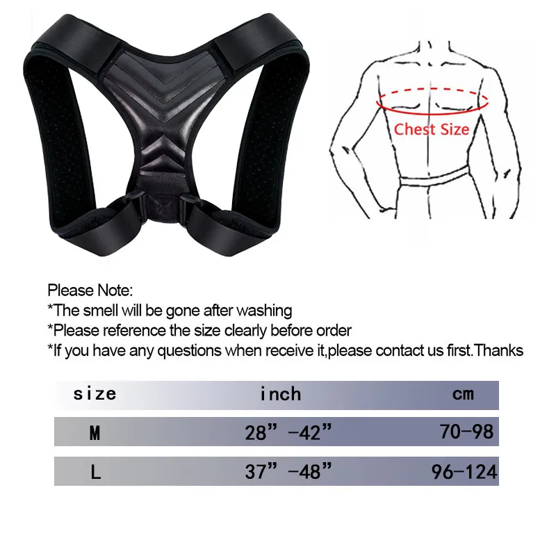 

Medical Adjustable Clavicle Posture Corrector Men Woemen Upper Back Brace Shoulder Lumbar Support Belt Corset Posture Correction