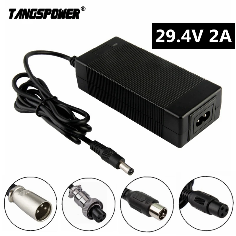 Зарядное устройство TANGSPOWER 7S для электровелосипеда 29 4 в 2 А 24 В 25 в|Зарядные