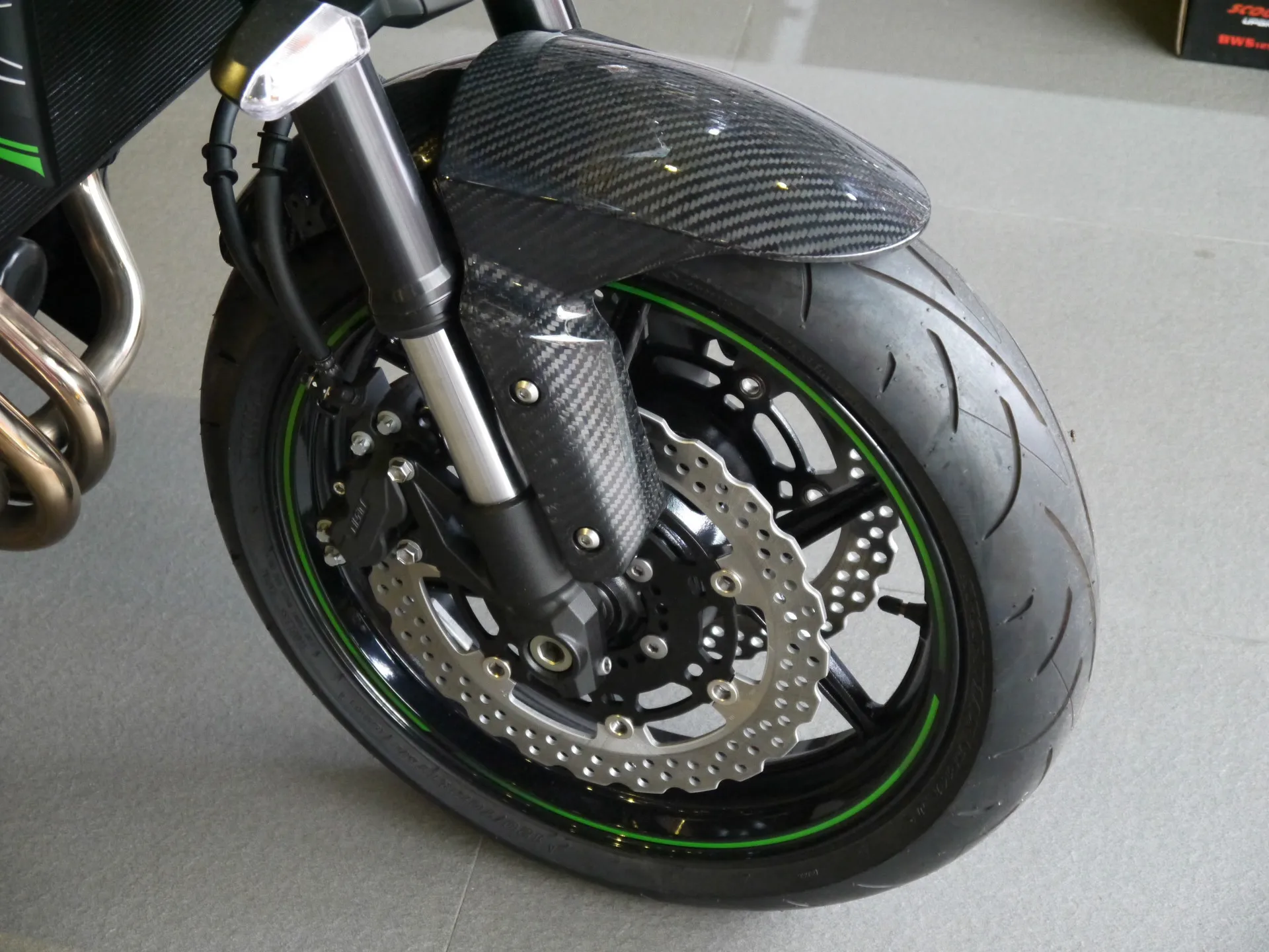 Углеродное волокно для Kawasaki Z800 Z1000 2014-2016 2017 переднее Whell крыло брызг грязи