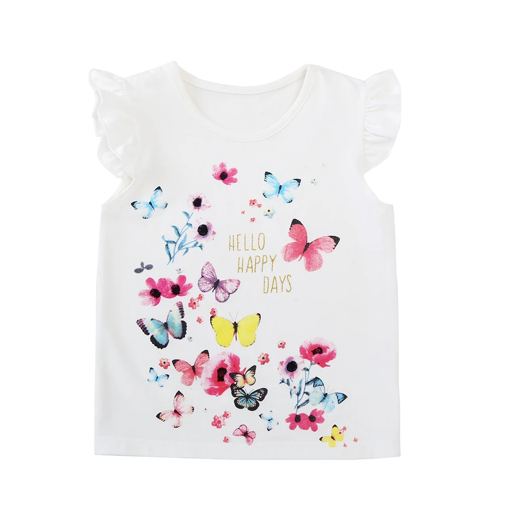 Хлопковые топы для малышей Детская летняя футболка с коротким рукавом детская