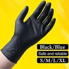 Синие виниловые промышленные перчатки, перчатки большого размера 100, без латекса, без порошка, безопасные для пищевых продуктов, одноразовые, нестерильные