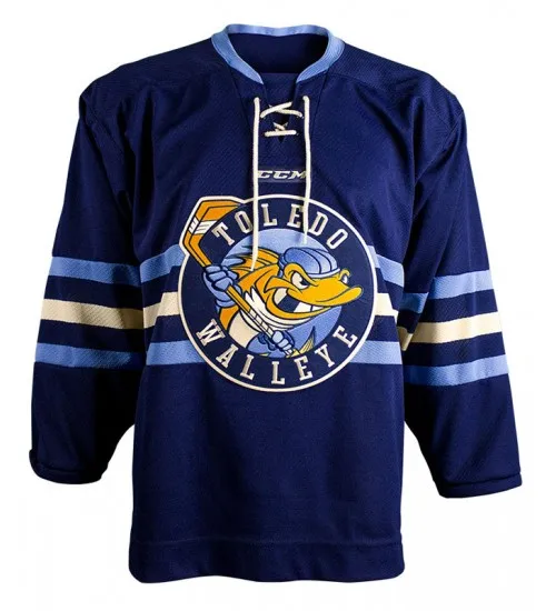 Мужская хоккейная Майка Toledo Walleye с вышивкой изготовленная по индивидуальному