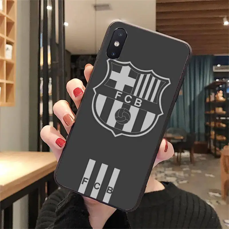 FC Барселона Смарт Месси ТПУ Черный чехол для телефона Корпус IPhone 11 Pro XS MAX 8 7 6 6S Plus X