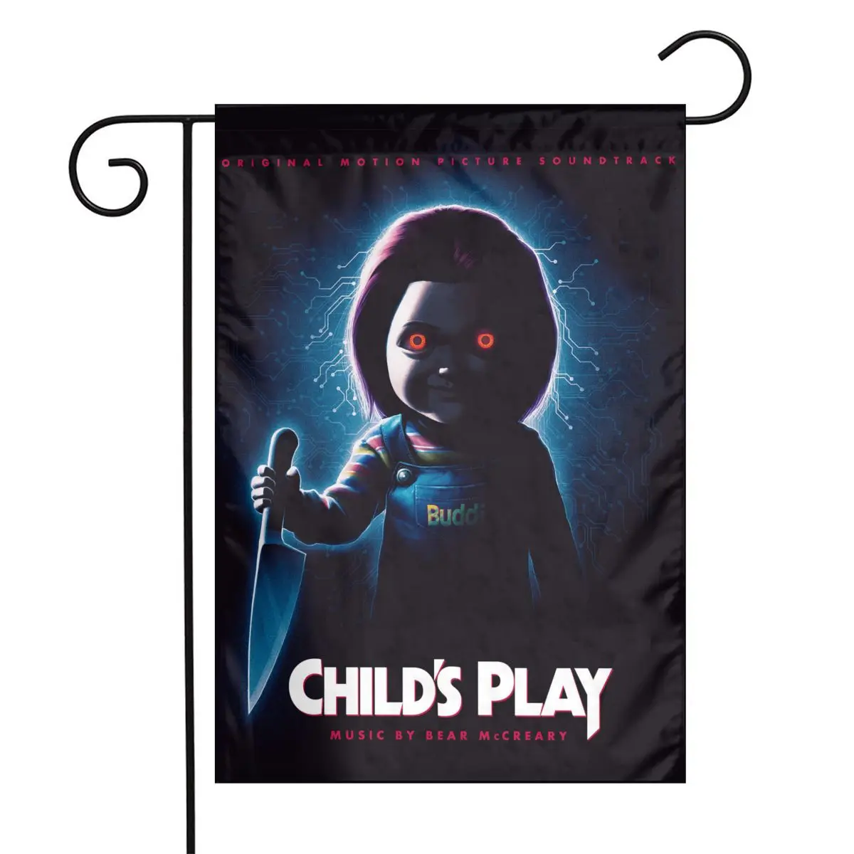 

Horror movie character Chucky Garden flags 30 X 45 cm double-sided flags, used for garden decoration and courtyard decoration