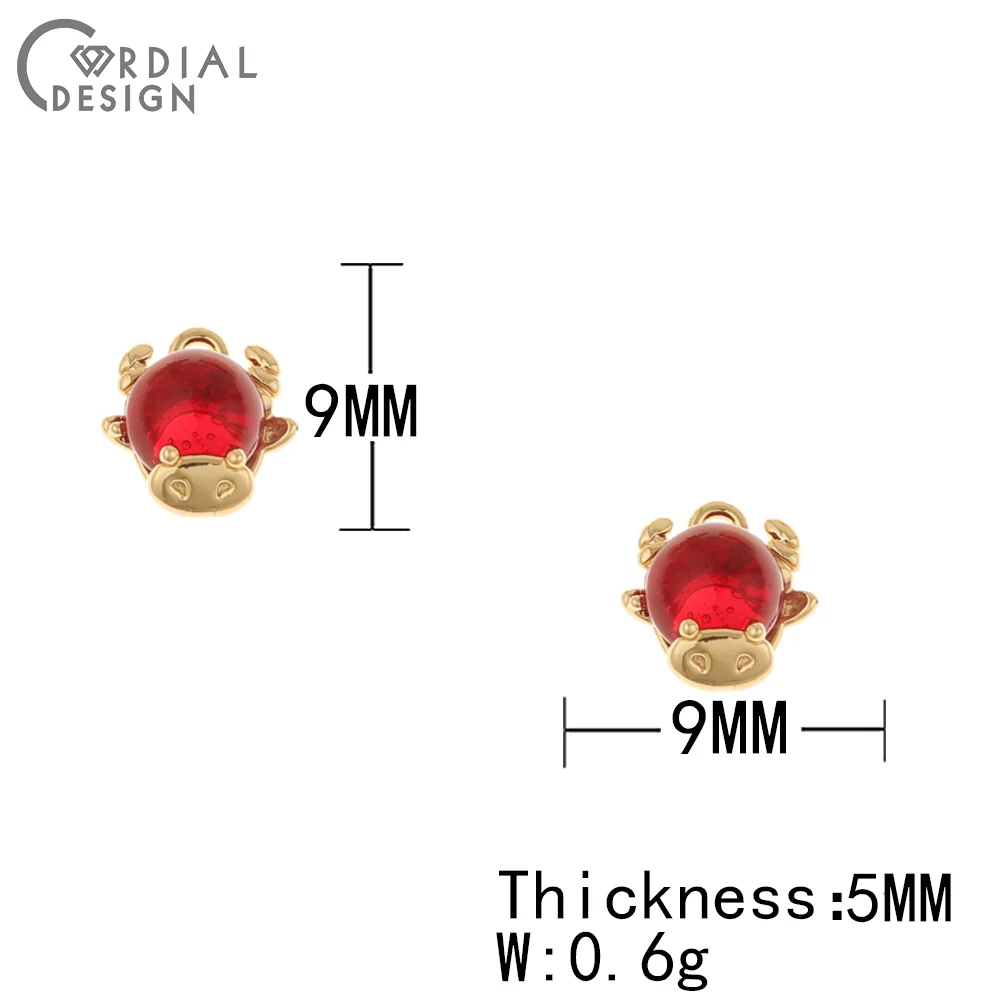 

Cordial Design 30Pcs Jewelry Accessories/CZ Charms/Animal Shapes/DIY Pendant/Genuine Gold Plating/Earrings Findings & Components