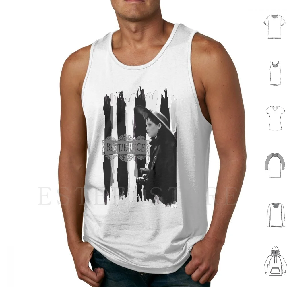 

Lydia Tank Tops Vest Sleeveless Lydia Lydia Deetz Beetlejuice Winona Ryder Tim Burton Michael Keaton Goth Gothic Stripes