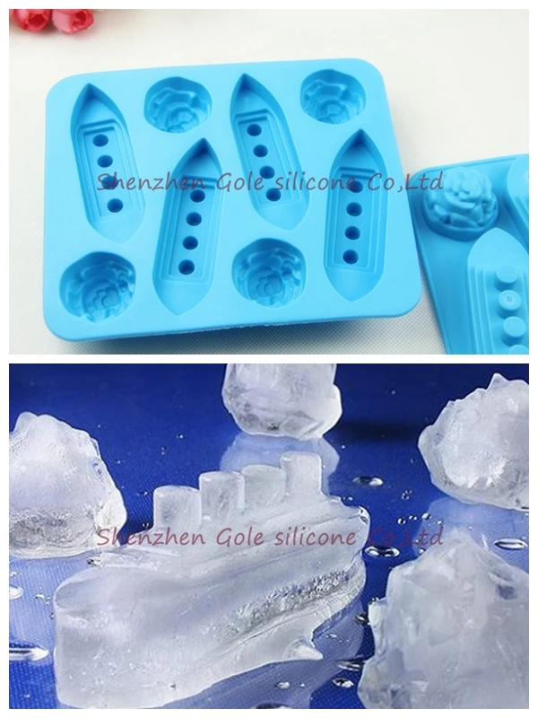 100 шт./лот лотки для кубиков льда в форме Титаника форма изготовления лодок лоток