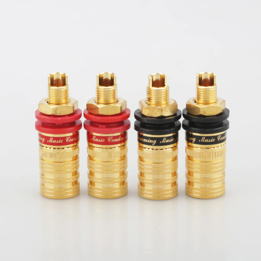 

High Quality 4Pcs CMC-838-S Gold Plated Amplifier Speaker Terminal Binding Post Socket