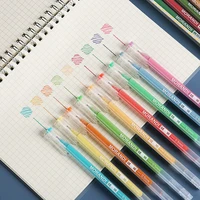 9pcs morandi colored gel pens set student 0 6mm ballpoint pen large capacity 9 color hand account pen school stationery gift pen