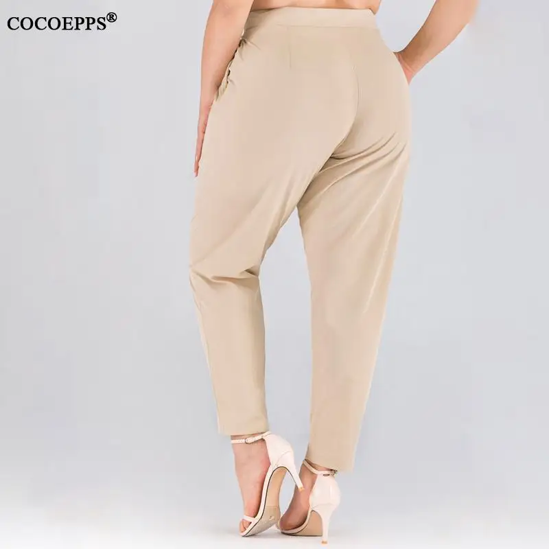 Женские весенние брюки султанки XL 4XL 2020 повседневные Летние офисные большого