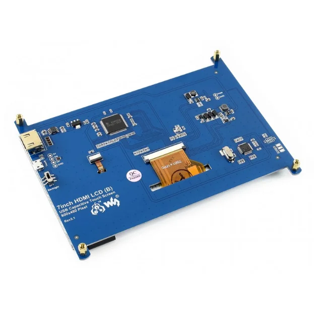 7 дюймов HDMI USB емкостный сенсорный экран, ЖК-дисплей, для Raspberry Pi 2/3/4B Режим B 800x480, Бесплатный драйвер для малиной/WIN10 7 дюймов