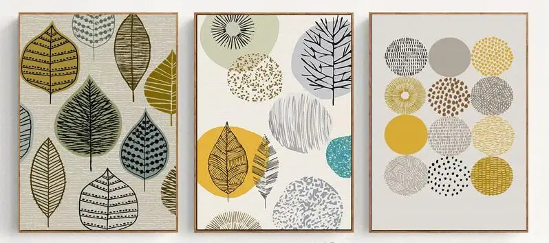 Скандинавский Декор абстрактный геометрический Nordic плакат Wall Art Холст Для Живописи принт Плакаты Куадрос фотографии домашний декор - Цвет: L