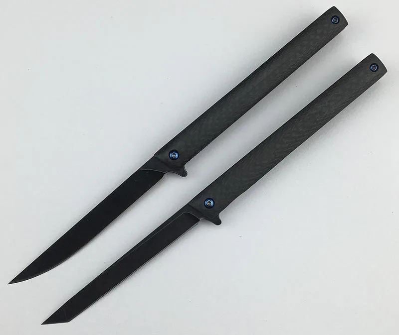Jual LEMIFSHE Pen Flipper Pisau Lipat M390 Pegangan Serat Karbon Baja Berkemah Luar Ruangan Saku Berburu Pisau Buah Dapur Praktis