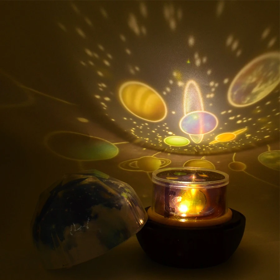 Вращающаяся Вселенная проектор планеты солнечная система лампа волшебное