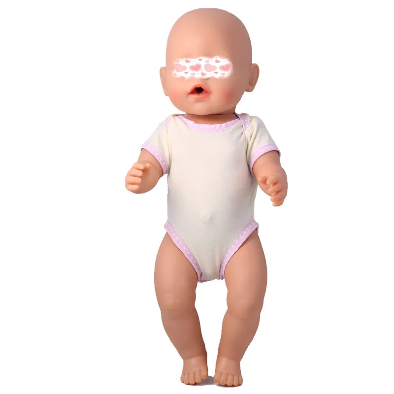 jumpsuit 3 Кукольные Костюмы Одежда для кукол подходит для 43 см детская кукла розовый медведь боди с сердечком для 17 дюймов кукла лучший подарок для девочки - Цвет: jumpsuit 3