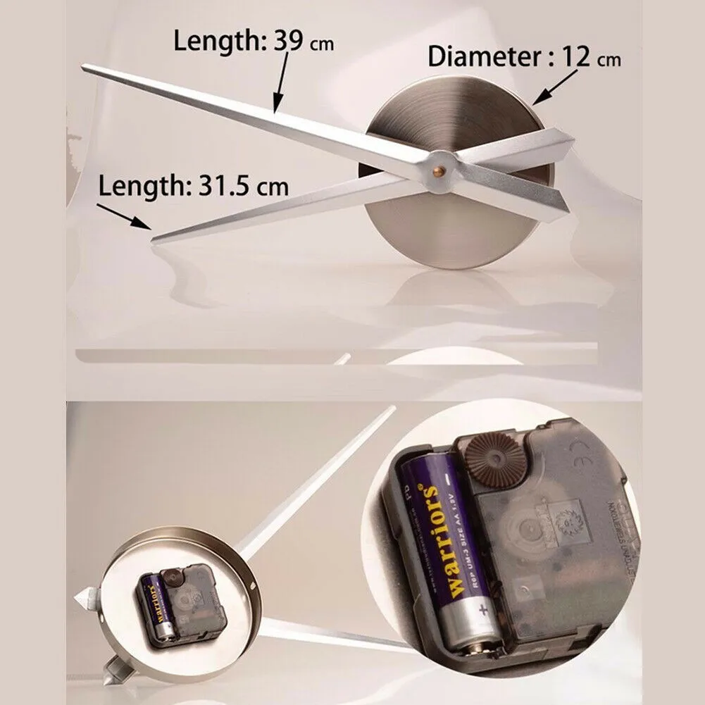Настенные часы наклейки s черного серебристого и золотистого цвета DIY 3D настенные