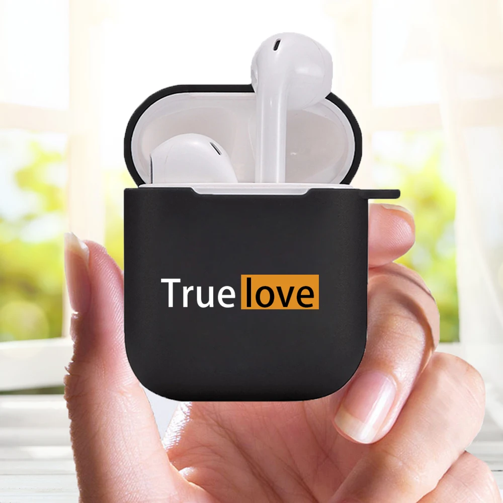 

True Love Love you Letters Funny fundas couple Case For Apple AirPods 2 1 Silicone Wireless Bluetooth Earphone Box AirPod Cover