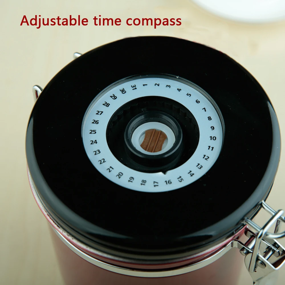 

Kitchen Jar Stainless Steel Coffee Beans Sealing Tank Household Sealed Tank Food Storage Containers Flour Tea Practical Jar