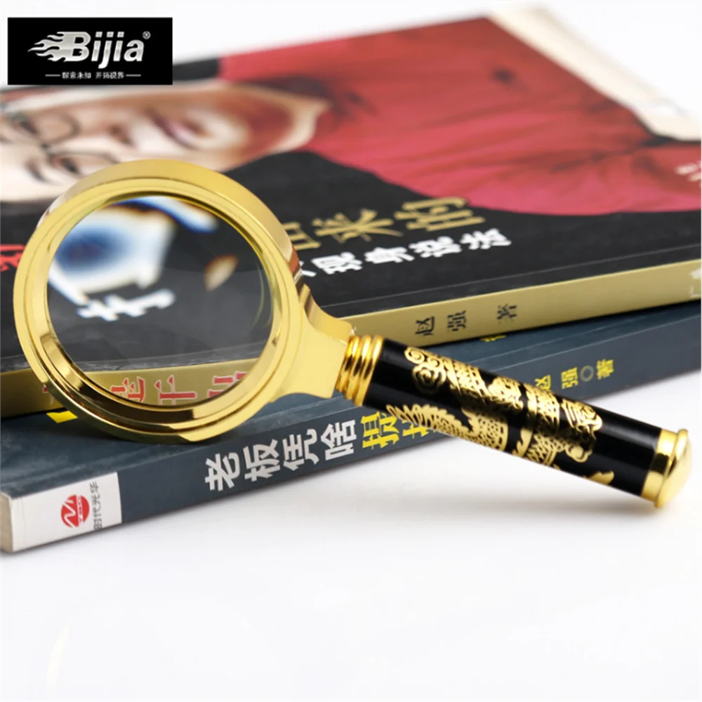 BIJIA 60 мм полная оптическая стеклянная линза старое зеркало для чтения ручка