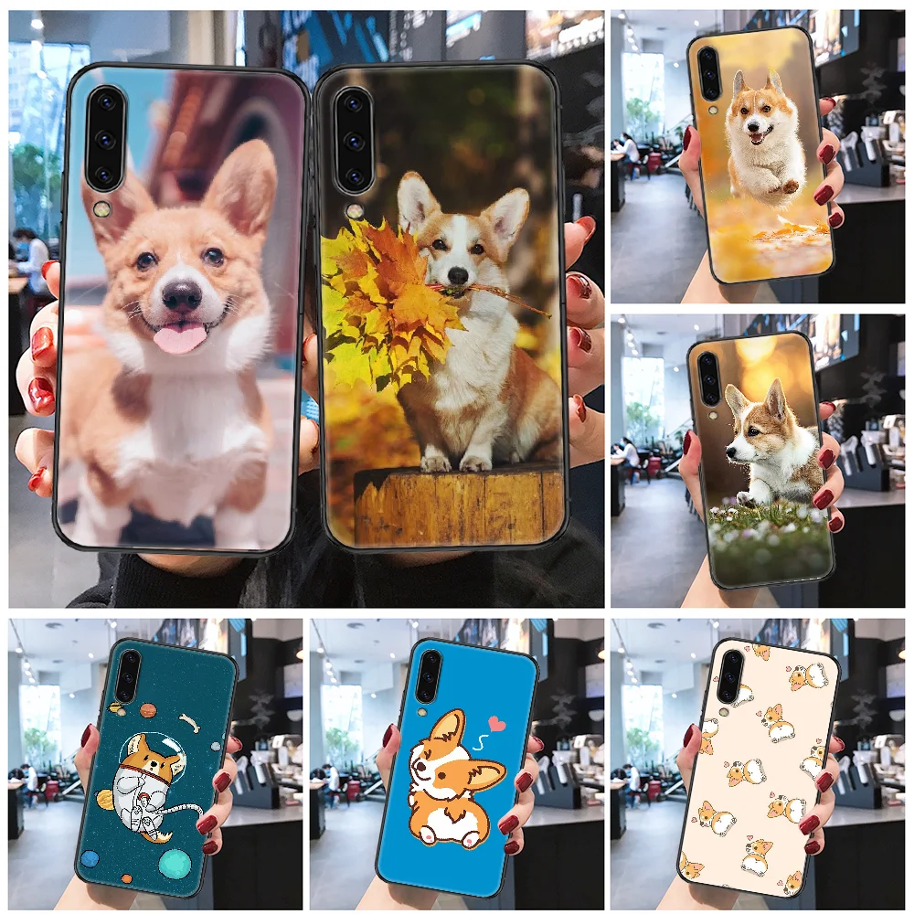 Милый мультяшный чехол с собакой корги для Samsung Galaxy A 3 5 7 8 10 20 21 30 40 50 51 70 71 E S 2016 2018 4G