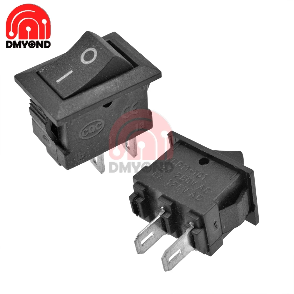 10 шт. клавишный переключатель лодки 10x15 мм 2Pin 3Pin 6A 125V 3A 250V защелкивающийся ВКЛ ВЫКЛ
