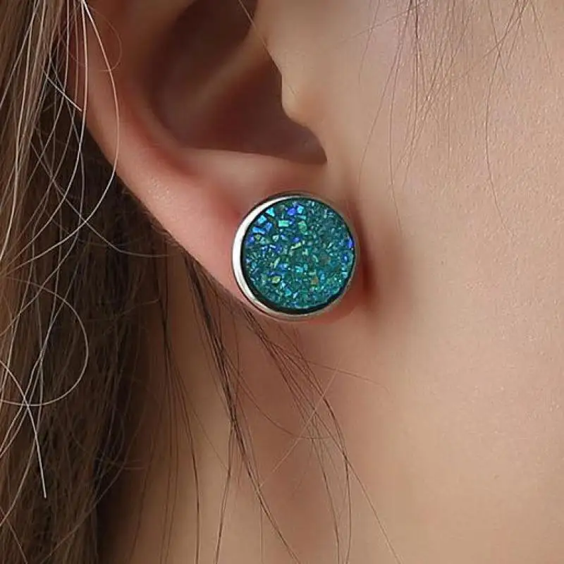 

Женские серьги-гвоздики с кристаллами, серьги-гвоздики из нержавеющей стали в виде звездного неба, ювелирные изделия