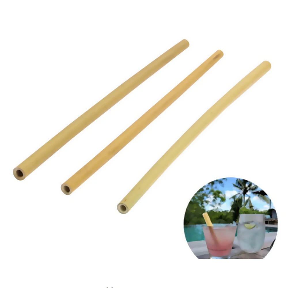 20 см Бамбуковые экологически чистые питьевые соломинки 10 Многоразовые