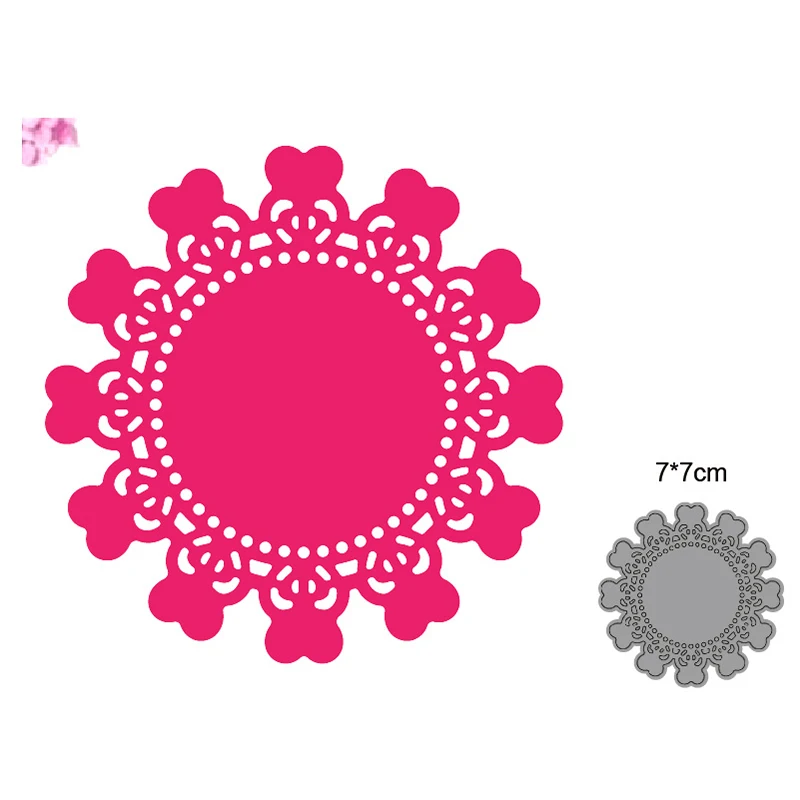 

Print Heart Circle Frame New 2021 Metal Cutting Dies for Scrapbooking Paper and Card Making Decorative Embossing Dies Craft dies