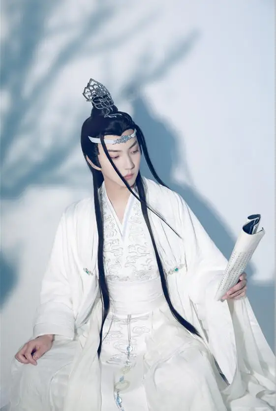 Uwowo The Untamed сериал Lan Wangji Косплей Костюм Mo Dao Zu Shi Lan Zhan костюм с аксессуарами