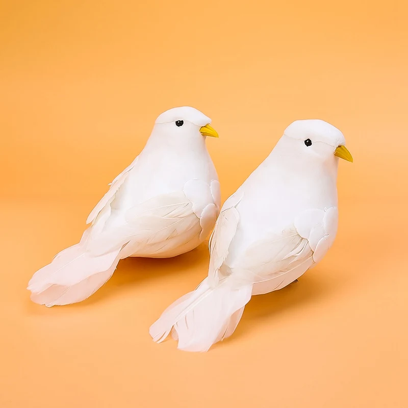 Creative Simulation Ornament Bird Statue Animal Sculpture Crafts Home Furnishing Garden Decor Pigeon Figure Doves Figurine | Дом и сад