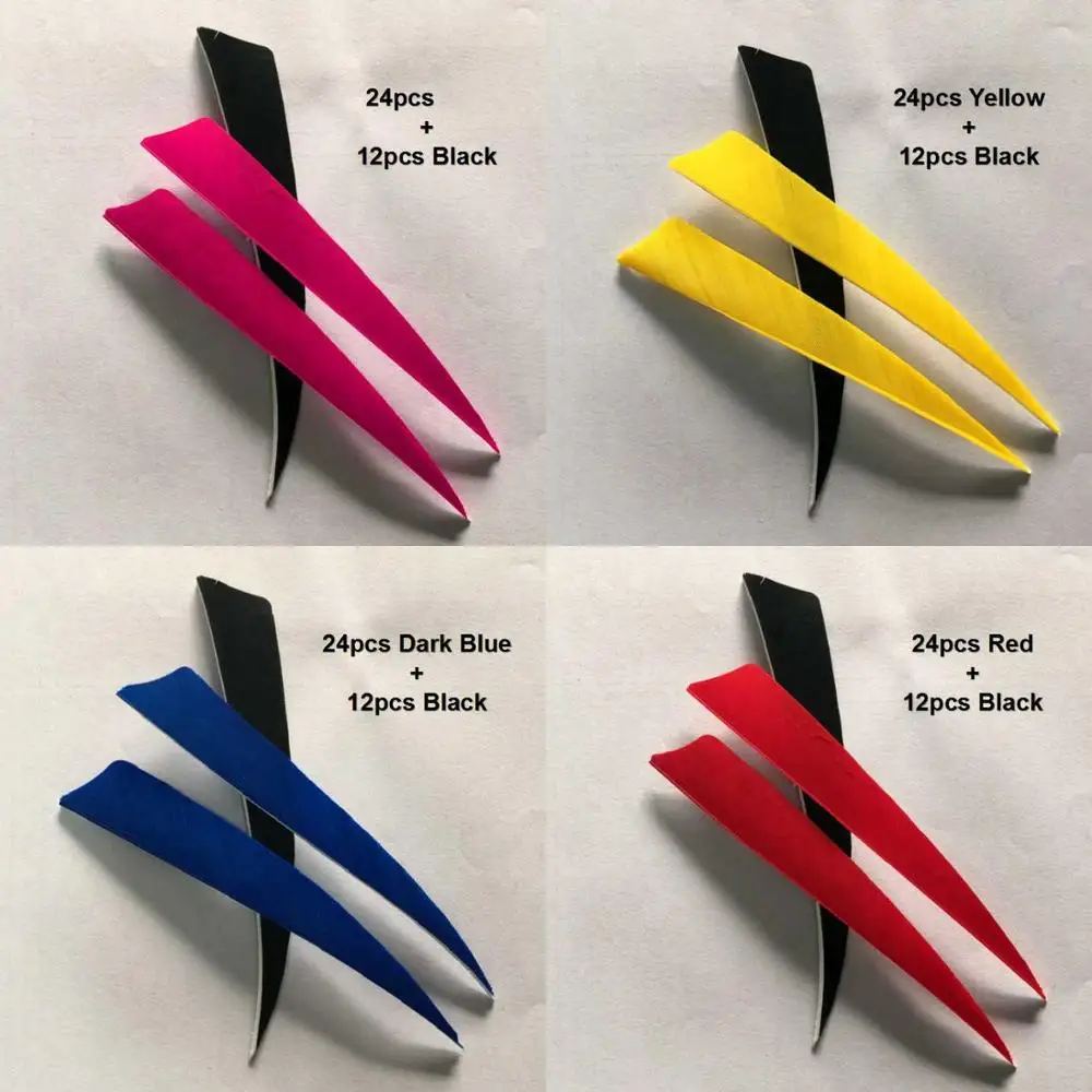 36 шт. 5 дюймов стрелы из углеродного волокна с перьями индейки | Спорт и