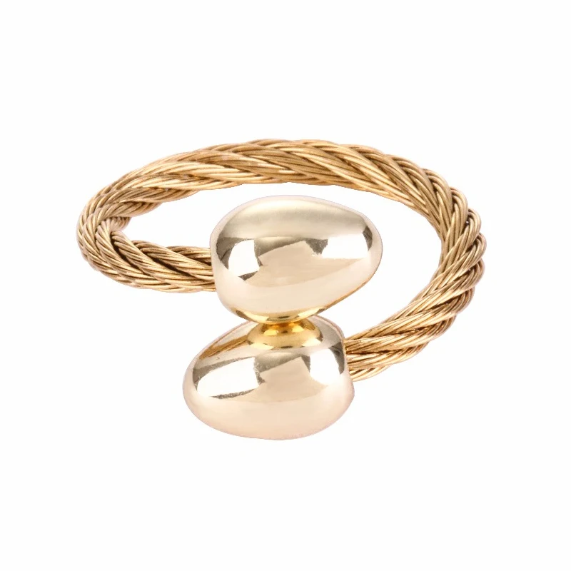 Chran красивое эластичное кольцо из нержавеющей стали с кабелем очаровательное 2