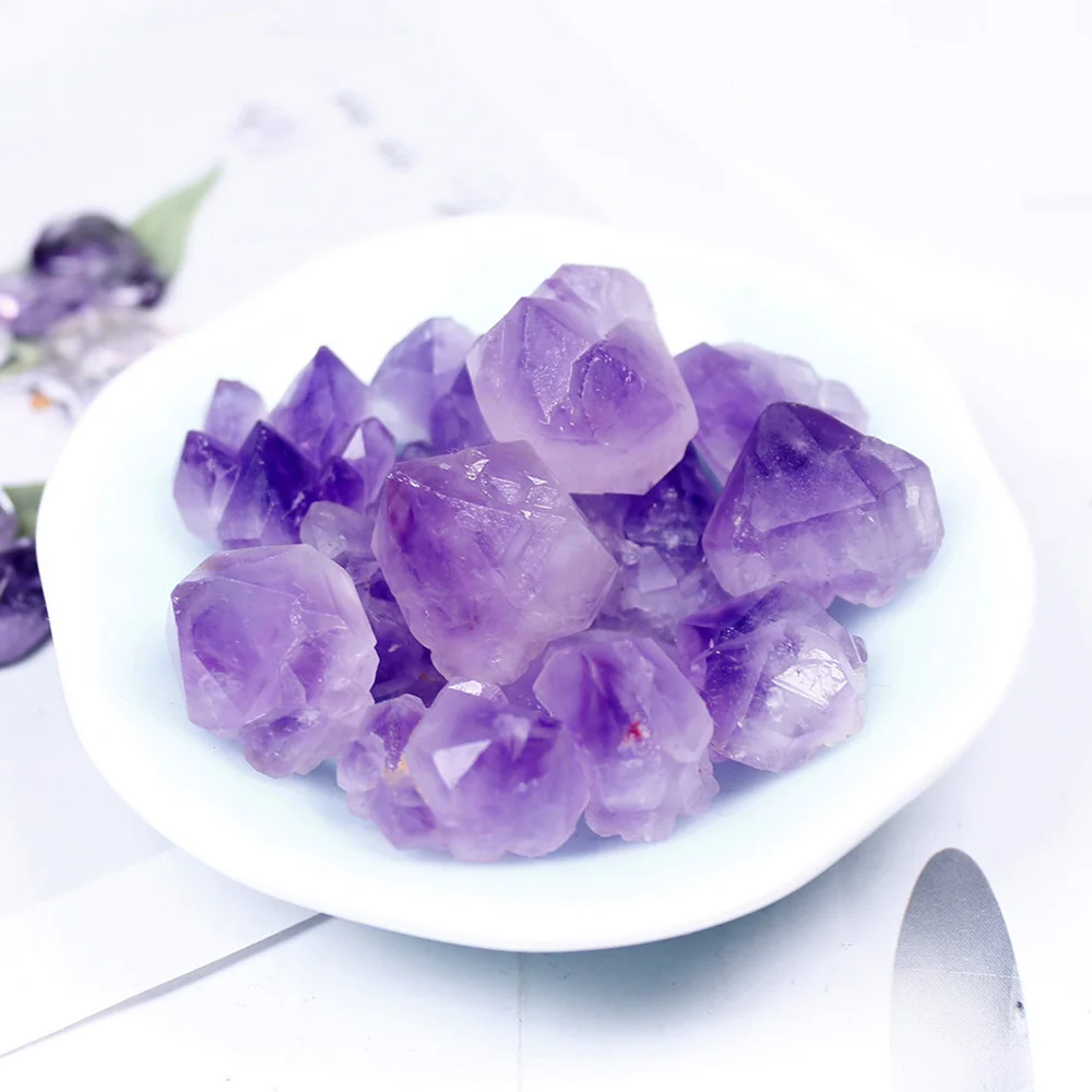 

Natural Amethyst Skeletal Quartz Point Crystal Cluster Pendant Healing Specimen Natural Stones Minerals DIY Gift