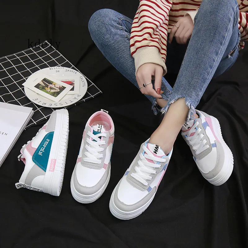

2019 Hot New High Quality Wedges White Shoes Female Platform Sneakers Women zapatos de mujer Casual Female Shoes Woman size35-40